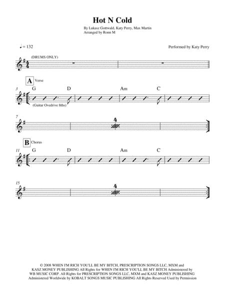 Hot N Cold Chord Guide Performed By Katy Perry Page 2
