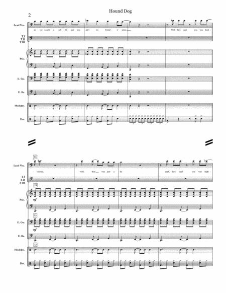 Hound Dog Elvis Full Score Set Of Parts Page 2