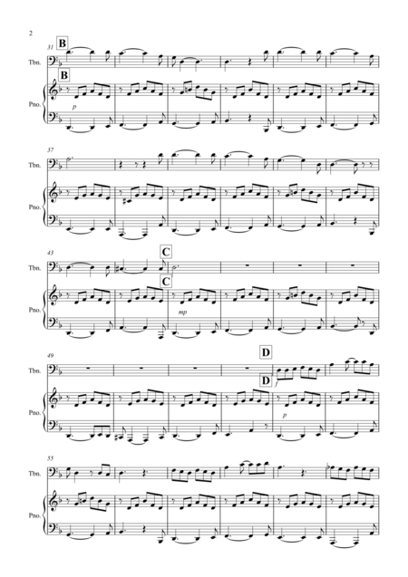 House Of The Rising Sun For Trombone And Piano Page 2
