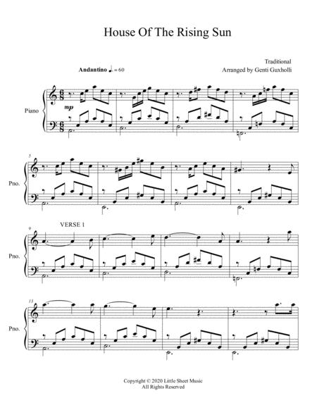 House Of The Rising Sun Piano Solo Page 2