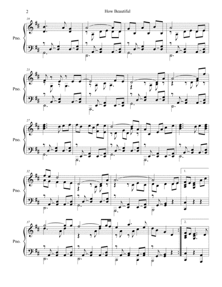 How Beautiful For Piano Solo Page 2