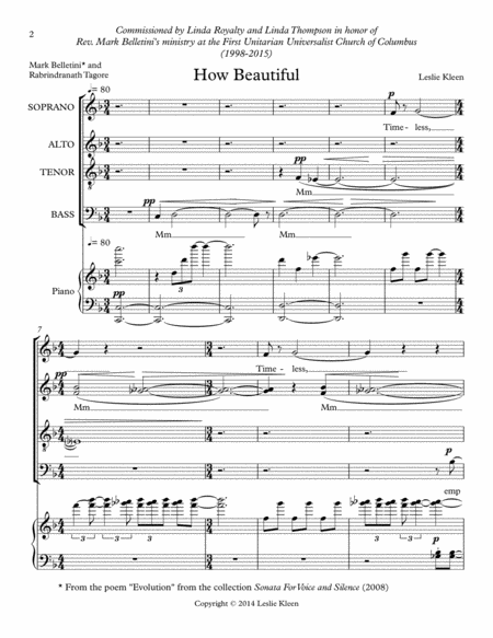 How Beautiful For Satb And Piano Page 2