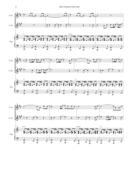 How Great Is Our God Duet For Soprano Alto Saxophone Page 2
