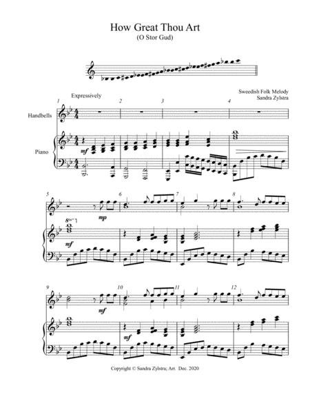 How Great Thou Art 2 Octave Handbell Piano Accompaniment Page 2