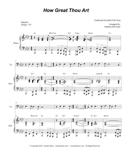 How Great Thou Art For Cello Solo Piano Accompaniment Page 2