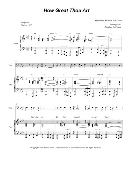 How Great Thou Art For Trombone Solo Piano Accompaniment Page 2