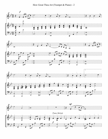 How Great Thou Art Instrumental Trumpet Solo Page 2