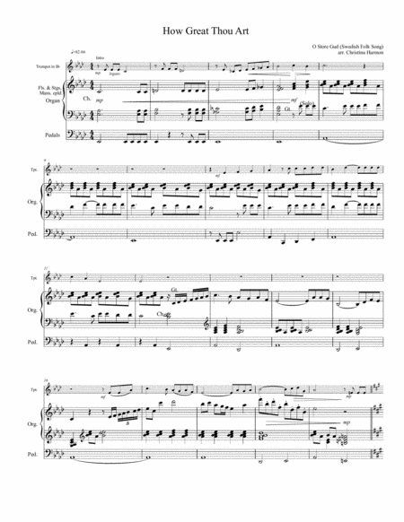 How Great Thou Art One Trumpet And Organ Page 2