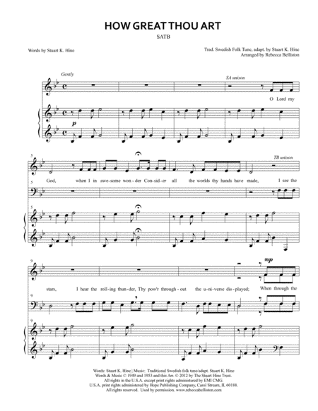 How Great Thou Art Satb Page 2