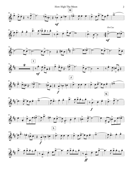 How High The Moon Alto Flute Page 2