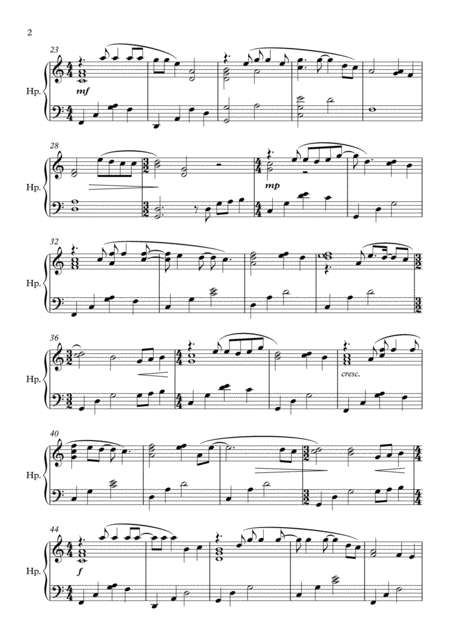 How Long Will I Love You Harp Solo Page 2