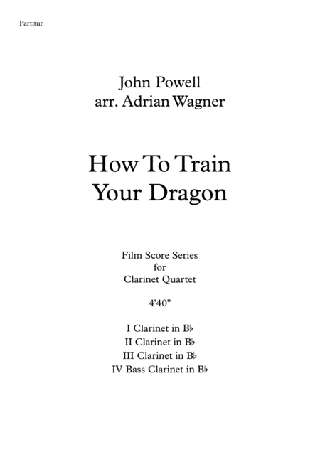 How To Train Your Dragon John Powell Clarinet Quartet B Cl Arr Adrian Wagner Page 2