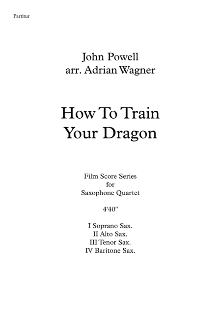 How To Train Your Dragon John Powell Saxophone Quartet Satb Arr Adrian Wagner Page 2