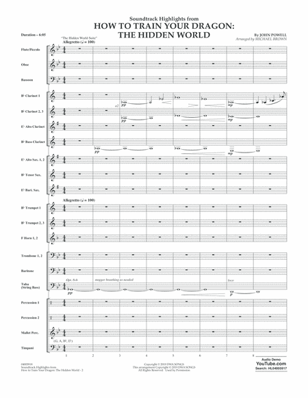 How To Train Your Dragon The Hidden World Arr Michael Brown Conductor Score Full Score Page 2