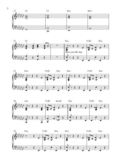 How You Like That Blackpink Piano Sheet Music For Both Hands Page 2