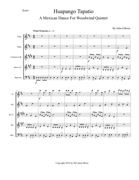 Huapango Tapatio For Woodwind Quintet Page 2