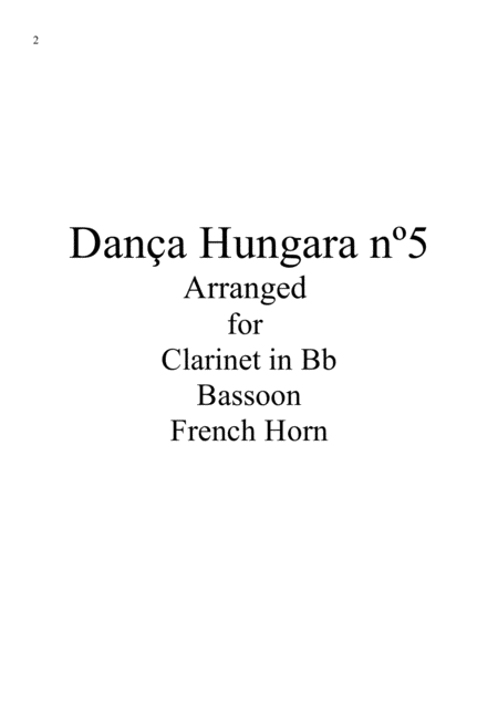 Hugarian Dance No 5 Trio Page 2