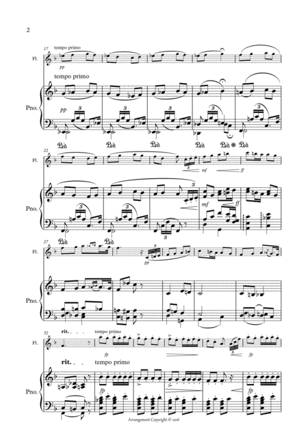 Humoresque No 4 A Dvorak Flute And Piano Page 2