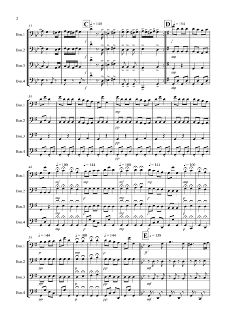 Hungarian Dance For Bassoon Quartet Page 2