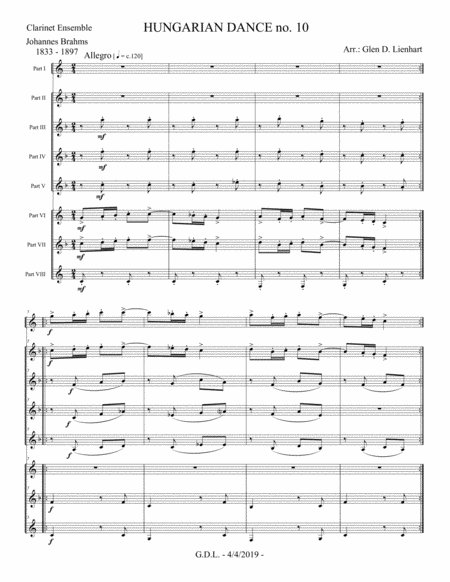 Hungarian Dance No 10 Clarinets Page 2