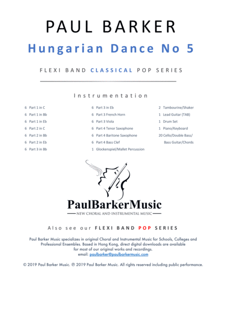 Hungarian Dance No 5 Flexi Band Score And Parts Page 2