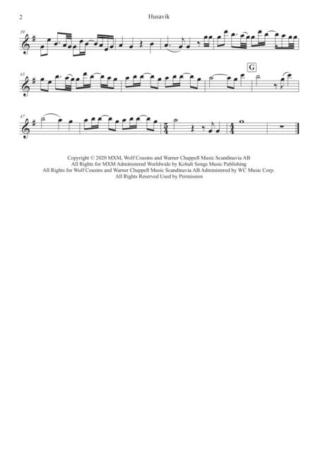 Husavik Alto Saxophone And Piano Page 2