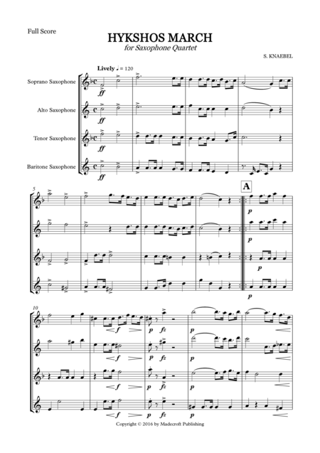 Hykshos March For Saxohone Quartet Satb Page 2