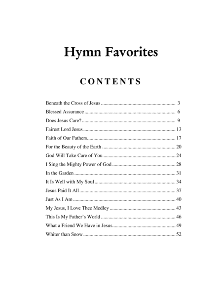 Hymn Favorites Book 1 A Collection Of Sixteen Piano Solos Page 2