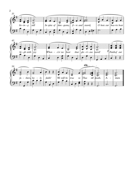 Hymn Medley Rock Of Ages Faith Of Our Fathers Page 2