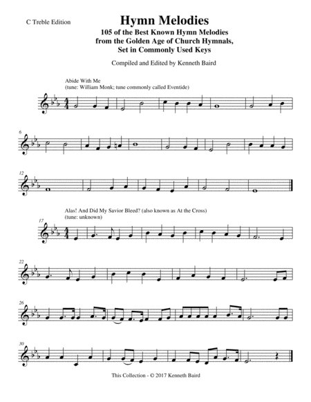 Hymn Melodies C Treble Clef Edition 105 Of The Best Known Hymn Melodies From The Golden Age Of Hymnals Set In Commonly Used Keys Page 2