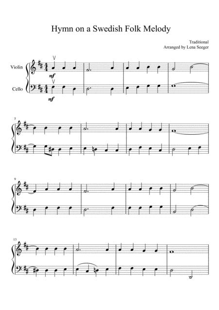 Hymn On A Swedish Folk Melody String Duo Page 2