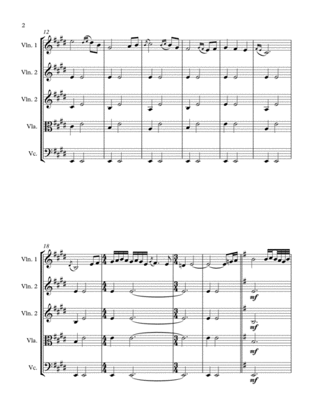 Hymn To The Sea Titanic Theme String Quartet Full Score And Parts Page 2