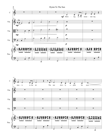 Hymn To The Sun Score Page 2