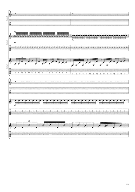 Hysteria Trio Guitar Tablature Page 2