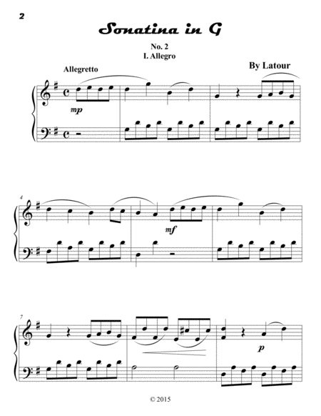 I Allegro Sonatina In G No 2 Page 2