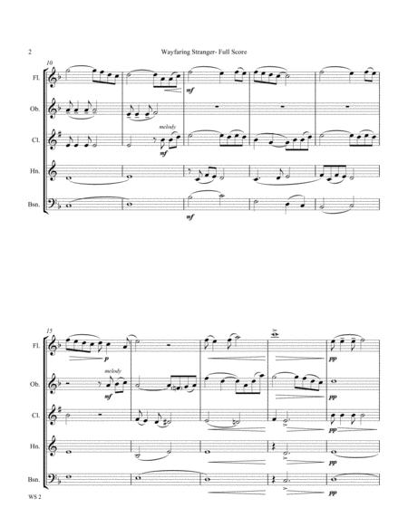 I Am A Poor Wayfaring Stranger Woodwind Quintet Page 2