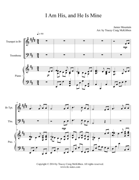 I Am His And He Is Mine Trumpet Trombone Duet Page 2