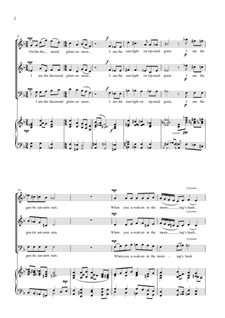 I Am Not There Choir In Three Parts Sab Page 2