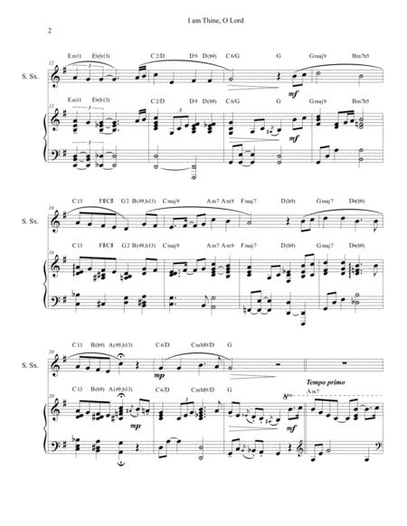 I Am Thine O Lord Hymn Arrangement For Piano And Sop Saxophone Page 2