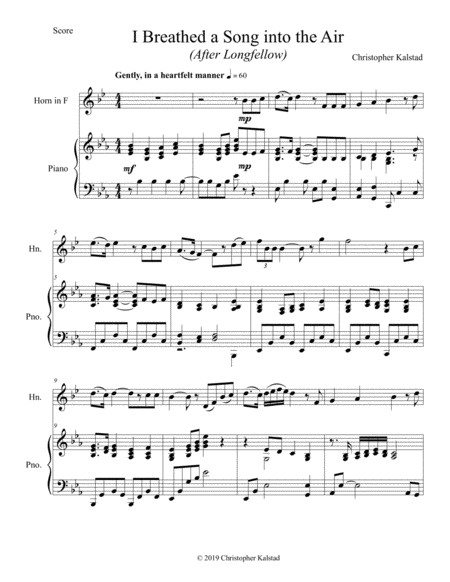 I Breathed A Song Into The Air Horn And Piano Page 2