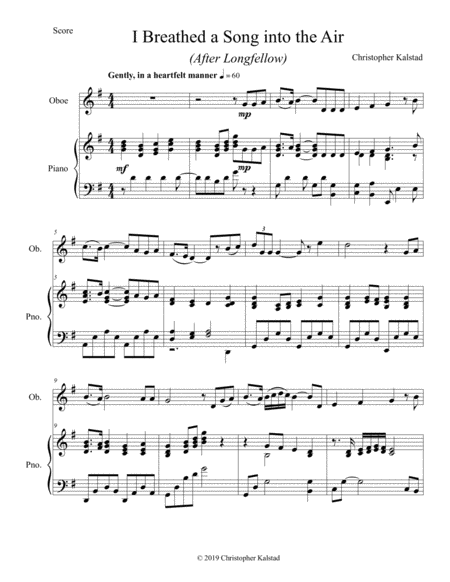 I Breathed A Song Into The Air Oboe And Piano Page 2