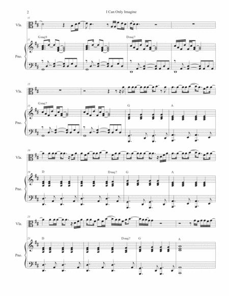 I Can Only Imagine Viola Solo And Piano Page 2