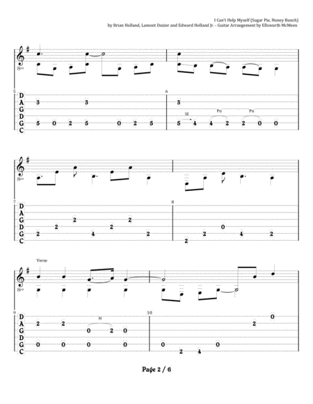 I Cant Help Myself Sugar Pie Honey Bunch For Fingerstyle Guitar Tuned Cgdgad Page 2