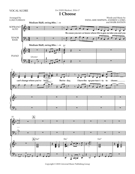 I Choose Satb Choral Page 2