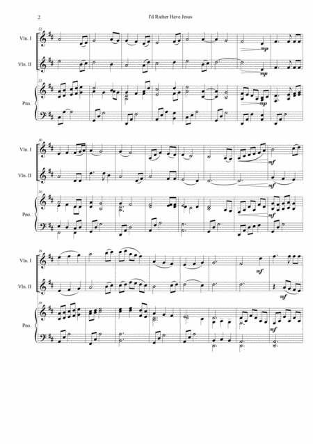 I D Rather Have Jesus 2violin Piano Page 2