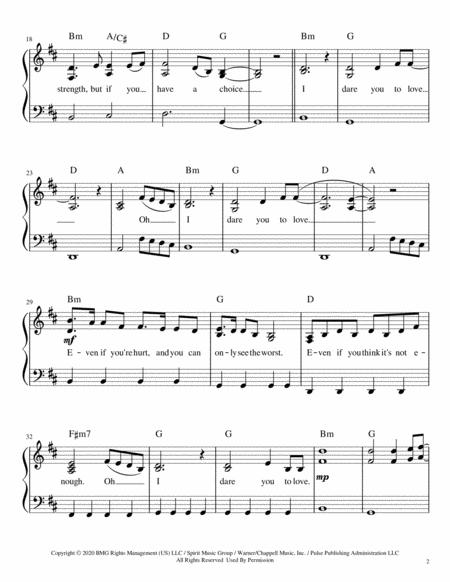 I Dare You Intermediate Piano Page 2