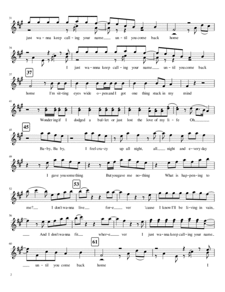 I Dont Wanna Live Forever Baritone Sax Page 2