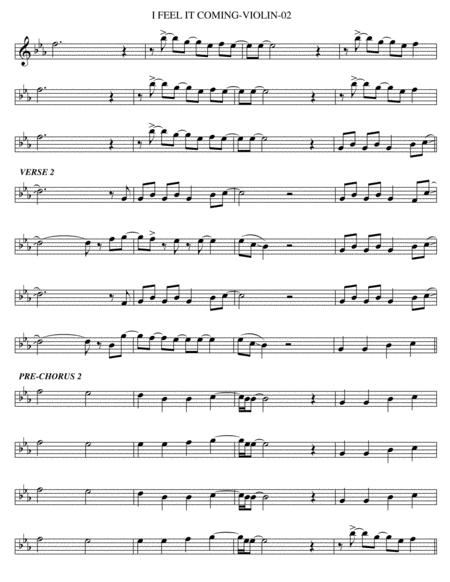 I Feel It Coming Violin Page 2