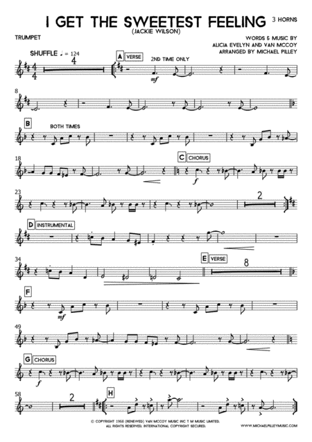 I Get The Sweetest Feeling Jackie Wilson 3 Horns Page 2