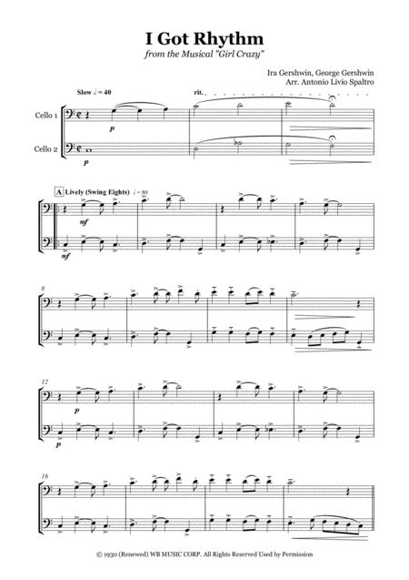I Got Rhythm For Cello Duet Page 2
